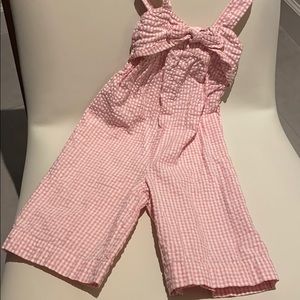 Pink wide leg jumpsuit 2T organic cotton
